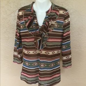 Chaps Ralph Lauren Indian Blanket Print Shirt L
